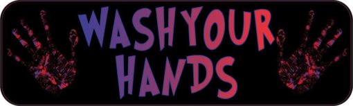 Colorful Wash Your Hands Sticker