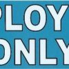 Blue Employees Only Sticker