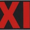 Black and Red Exit Sticker