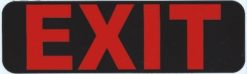 Black and Red Exit Sticker