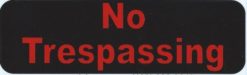 Red No Trespassing Sticker