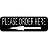 Left Arrow Please Order Here Sticker
