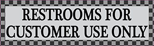 Gray Restrooms for Customer Use Only Sticker