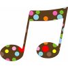 Polka Dot Double Eighth Note Sticker