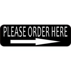 Right Arrow Please Order Here Sticker