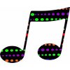 Colorful Polka Dots Double Eighth Note Sticker