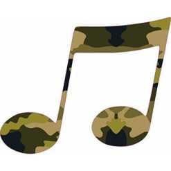 Camo Double Eighth Note Sticker