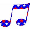 Patriotic Double Eighth Note Sticker
