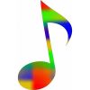 Rainbow Eighth Note Sticker