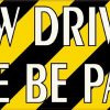 Striped New Driver Please Be Patient Sticker