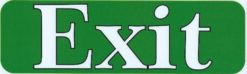 Green Exit Sticker