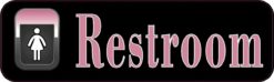 Pink Women's Restroom Sticker