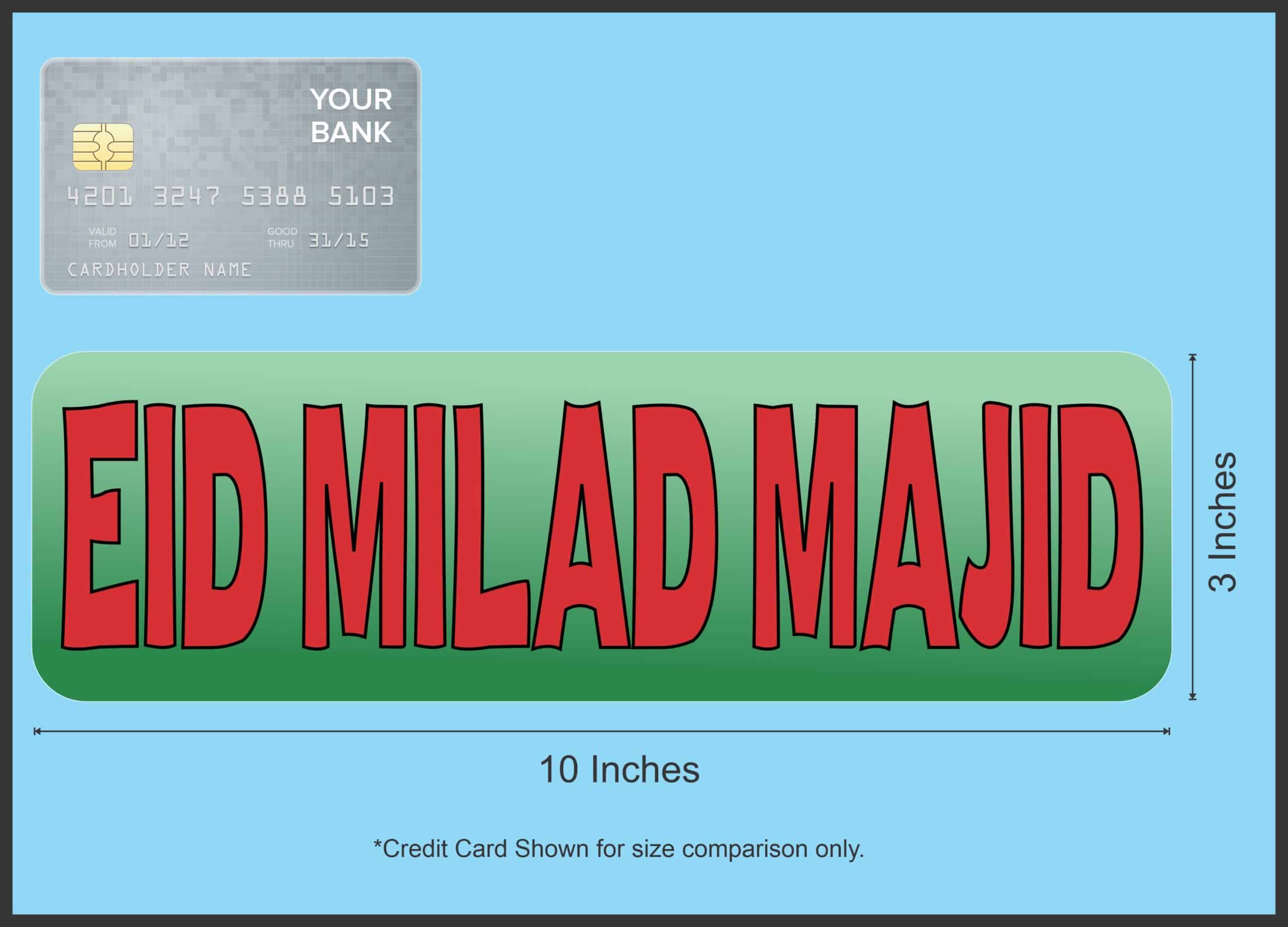 10in x 3in Egyptian Eid Milad Majid Magnet