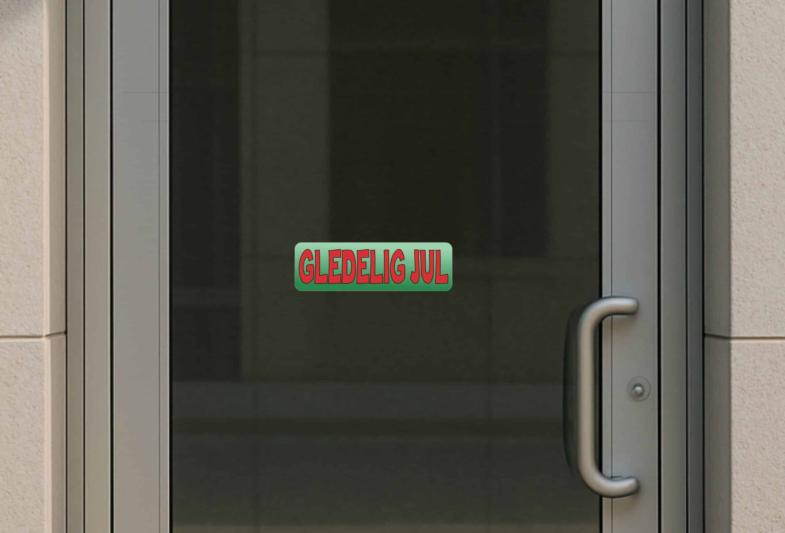 10in x 3in Norwegian Gledelig Jul Sticker