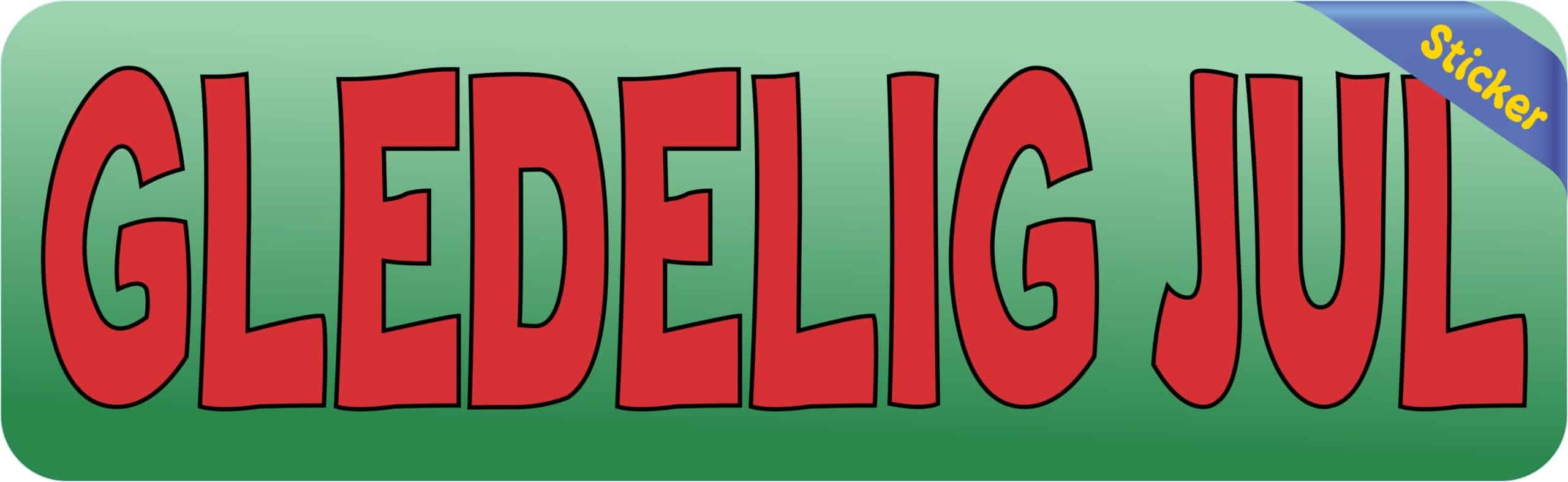 10in x 3in Norwegian Gledelig Jul Sticker