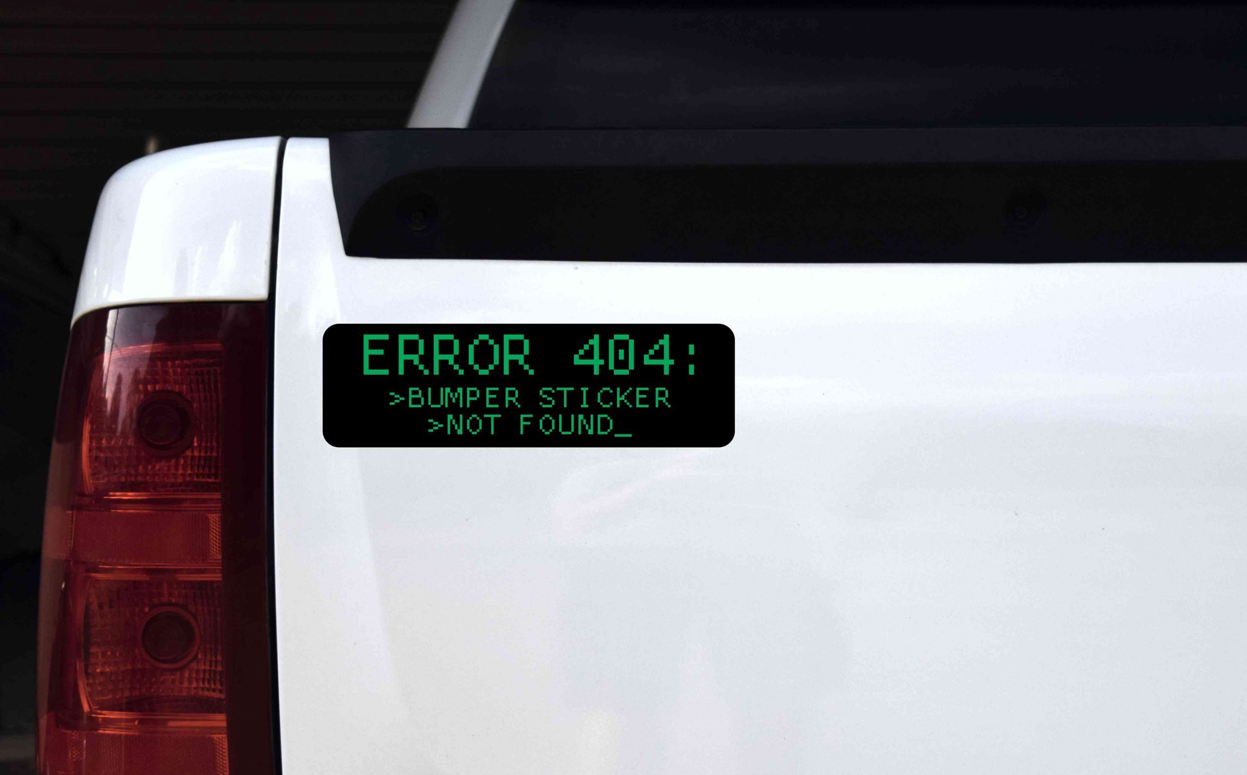10in x 3in Error 404 Bumper Magnet - Image 2