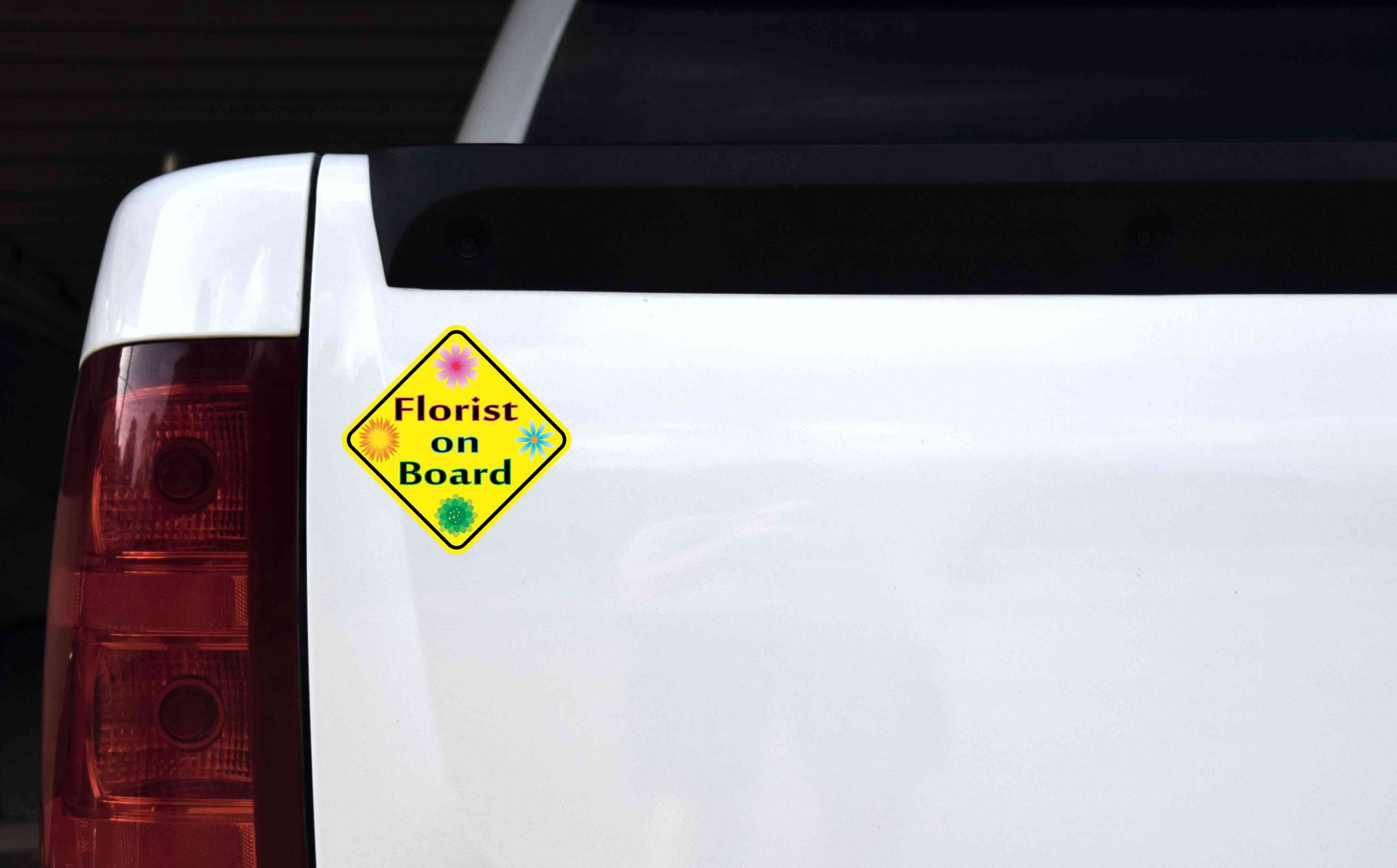 5in x 5in Florist on Board Sticker - Image 2