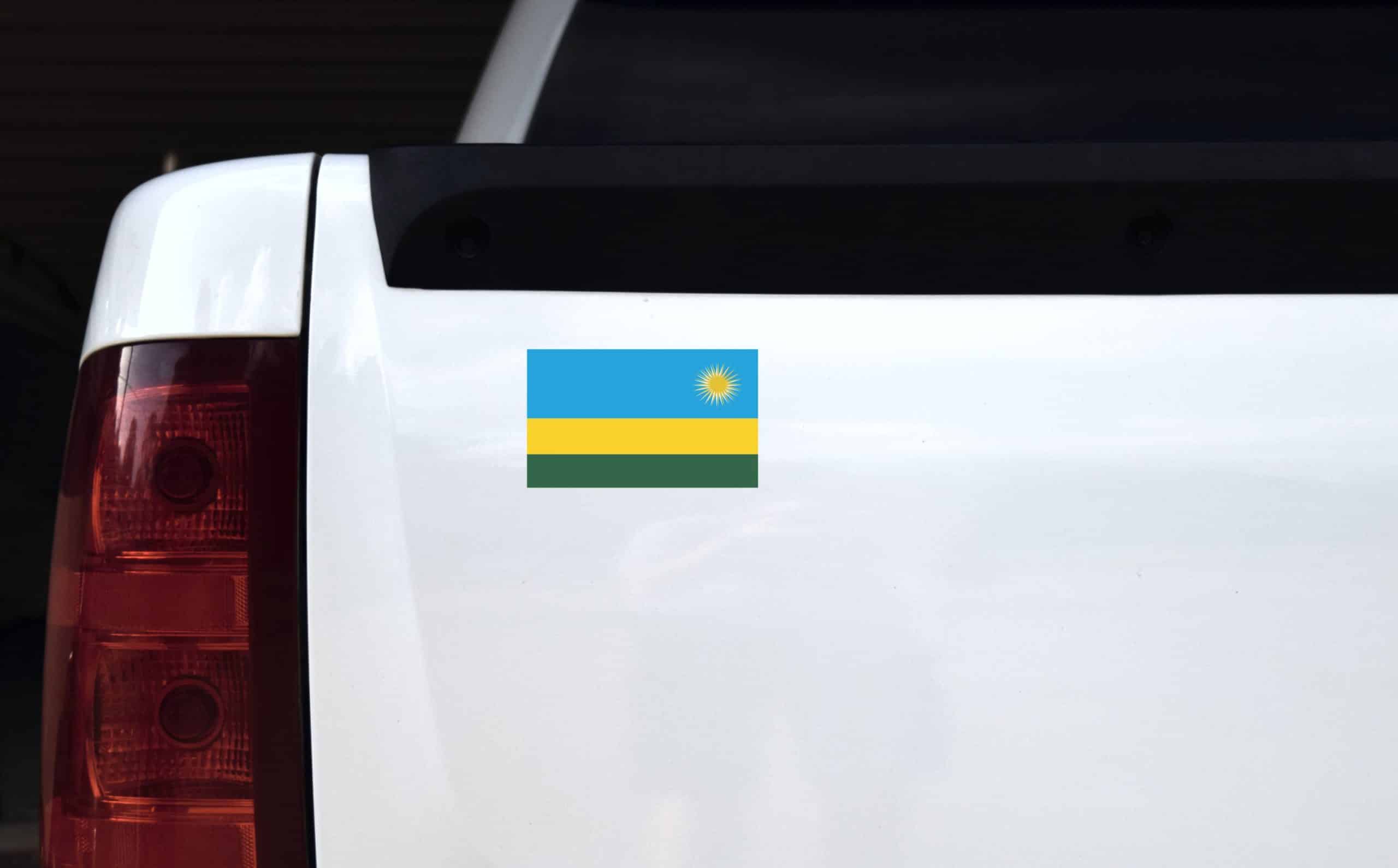 5in x 3in Rwandan Flag Sticker - Image 4