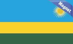 Alternative view of 5in x 3in Rwandan Flag Magnet