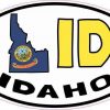 Oval ID Idaho Sticker