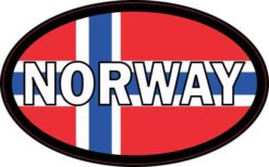 Flag Oval Norway Sticker