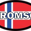 Oval Norwegian Flag Tromsø Sticker