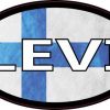 Oval Finnish Flag Levi Sticker
