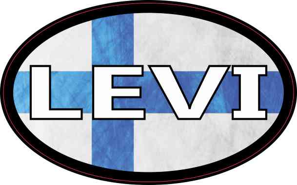 Oval Finnish Flag Levi Sticker