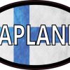 Oval Finnish Flag Lapland Sticker