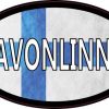 Oval Finnish Flag Savonlinna Sticker