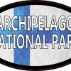 Oval Finnish Flag Archipelago National Park Sticker