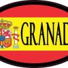 Oval Spanish Flag Granada Sticker