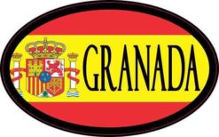 Oval Spanish Flag Granada Sticker