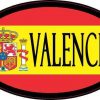 Oval Spanish Flag Valencia Sticker