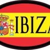 Oval Spanish Flag Ibiza Sticker