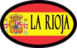 Oval Spanish Flag La Rioja Sticker