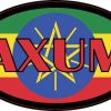 Oval Ethiopian Flag Axum Sticker
