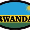 Flag Oval Rwanda Sticker