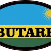 Oval Rwandan Flag Butare Sticker