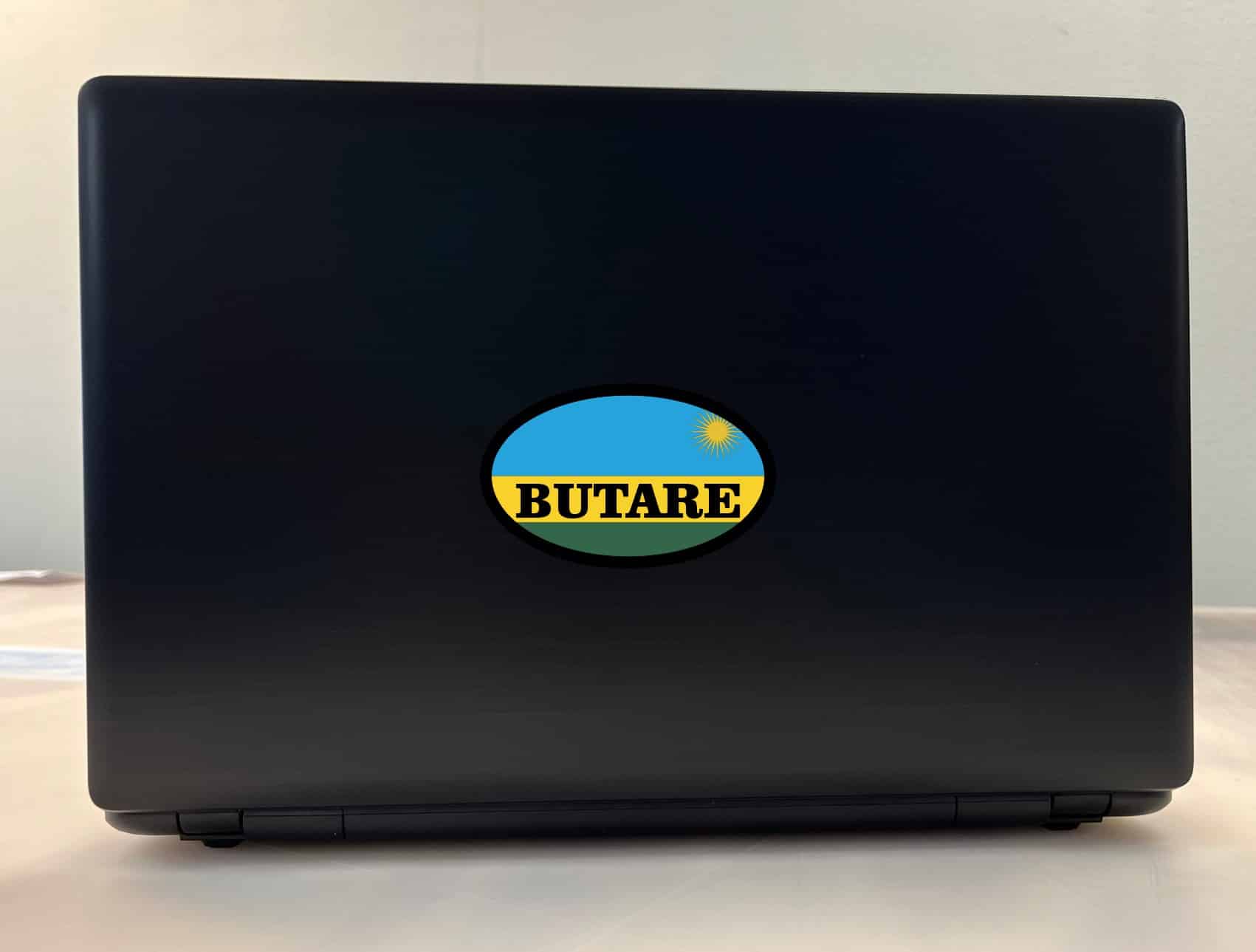 4in x 2.5in Oval Rwandan Flag Butare Sticker - Image 3