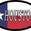 Oval Texan Flag Houston Sticker
