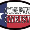 Oval Texan Flag Corpus Christi Sticker