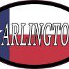 Oval Texan Flag Arlington Sticker