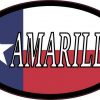 Oval Texan Flag Amarillo Sticker
