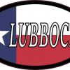 Oval Texan Flag Lubbock Sticker