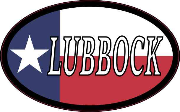 Oval Texan Flag Lubbock Sticker