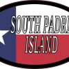 Oval Texan Flag South Padre Island Sticker