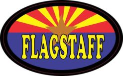 Oval Arizonan Flag Flagstaff Sticker