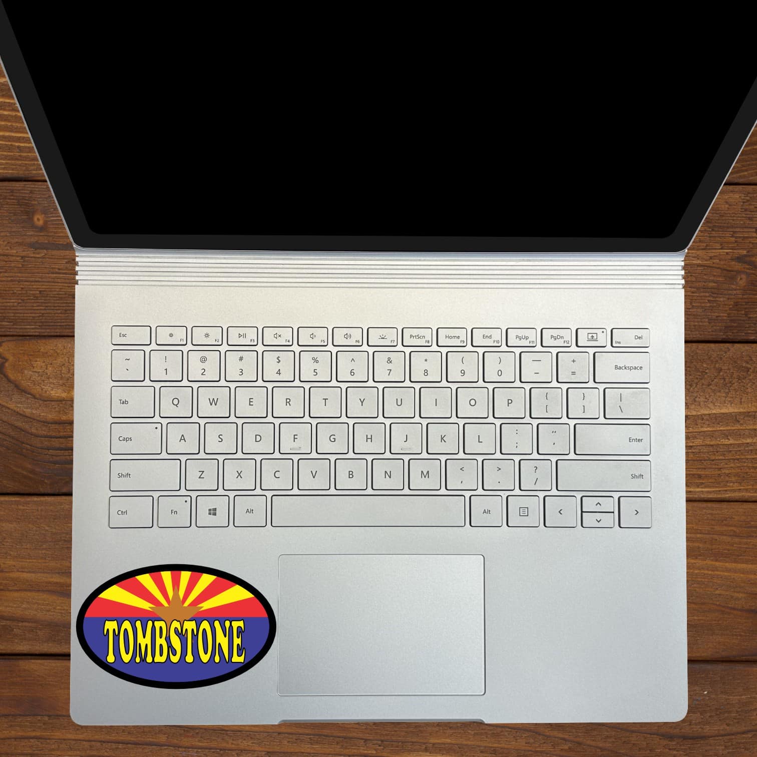4in x 2.5in Oval Arizonan Flag Tombstone Sticker - Image 4