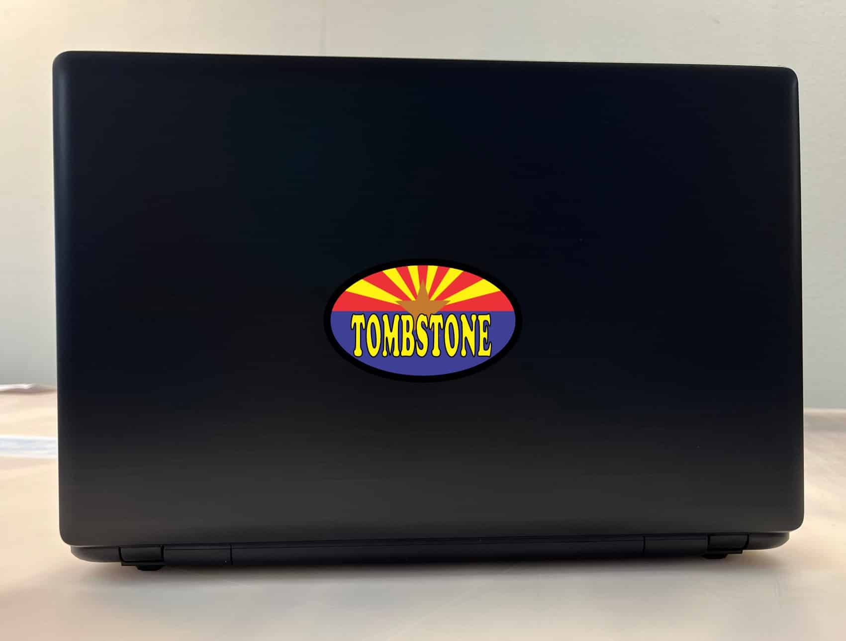 4in x 2.5in Oval Arizonan Flag Tombstone Sticker - Image 3